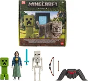 Figurki dla dzieci - Minecraft Movie Zestaw Figurek Mattel-Creeper, Skeleton, Natalie +Akcesoria - miniaturka - grafika 1