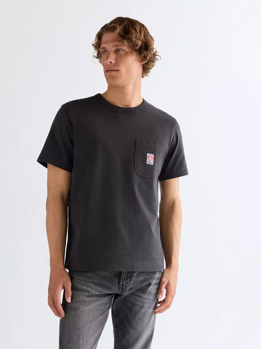 T-shirt męskie wrangler 112371498 czarny