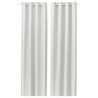 Zasłony - IKEA GINSTMOTT Zasłona, 2 szt., z oczkami/biały, 145x300 cm Przyciemniająca - miniaturka - grafika 1
