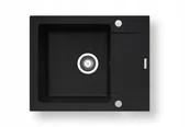 Zlewozmywaki - Pyramis Zlewozmywak ceramiczny MIDO 62x50 1B 1D Karbon Mido 62x50 1B 1D Karbon - miniaturka - grafika 1