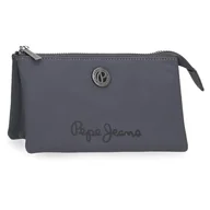 Portfele - Pepe Jeans Corin Portfel Trzykomorowy Szary 17,5x9,5x2 cm Poliester i PU 0,33 l by Joumma Bags, Szary, Talla única, Portfel z trzema przegródkami - miniaturka - grafika 1
