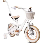 Rowery - Rower SUN BABY Flower bike 12 cali dla dziewczynki Biało-beżowy - miniaturka - grafika 1