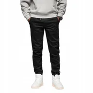 Spodnie męskie - Modne jeansowe joggery męskie wygodne czarne Ombre OM-PADJ-0156 V2 roz. XXL - miniaturka - grafika 1