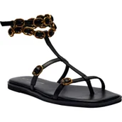 Sandały damskie - Kurt Geiger Skórzane sandały REGENT FLAT GLADIATOR - miniaturka - grafika 1