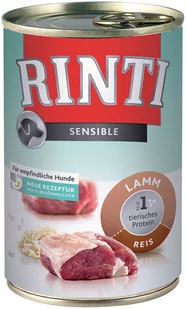 Rinti Sensible jagnięcina i ryż 400g - Mokra karma dla psów - miniaturka - grafika 1