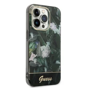 Guess GUHCP14LHGJGHA iPhone 14 Pro 6,1" zielony/green hardcase Jungle Collection - Etui i futerały do telefonów - miniaturka - grafika 7
