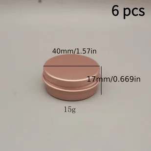 TEMU 6 sztuk Rose Containers z spiralnymi pokrywkami - 15g Refillable Lipstick, Cream & Cosmetic Jars - Design odporny na wyciek, przyjazny do - Pozostałe akcesoria kosmetyczne - miniaturka - grafika 1