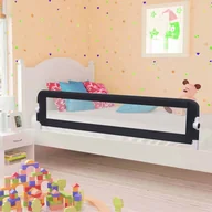 Zabezpieczenia dla dzieci - VidaXL,Barierka do łóżeczka dziecięcego, poliester, Szara, 42x180 cm - miniaturka - grafika 1