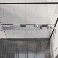 Akcesoria łazienkowe - vidaXL Półka ścienna do prysznica typu walk-in, chromowa, 115 cm - miniaturka - grafika 1
