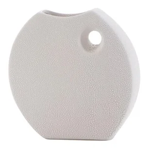 Wazon EUROFIRANY Riso 23 x 6 x 22 cm Kremowy - Wazony i flakony - miniaturka - grafika 1