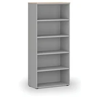 Regały biurowe - Regał biurowy PRIMO GRAY, 1781 x 800 x 420 mm, szary/dąb naturalny - miniaturka - grafika 1