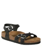 Sandały damskie - Birkenstock Sandały Kumba 1021487 Czarny - miniaturka - grafika 1