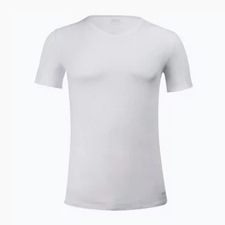 Koszulki sportowe męskie - Fila Koszulka Basic męska V-Neck biała FU5001-300 - grafika 1