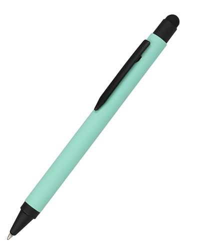 Długopis aluminiowy Stylus Mint, długopis z aluminium, wymienny wkład o dużej pojemności, kolor wkładu niebieski, z funkcją Softtouch Feeling, długopis z rysikiem dotykowym, 1 sztuka
