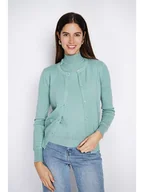 Swetry damskie - William de Faye 2-częściowy zestaw w kolorze turkusowym - miniaturka - grafika 1