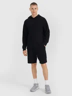 Spodenki męskie - 4F Spodenki dresowe z dzianiny waflowej męskie - czarne S - miniaturka - grafika 1