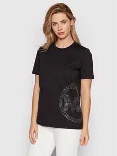 Koszulki i topy damskie - Michael Kors MICHAEL T-Shirt MH150JA97J Czarny Regular Fit - grafika 1