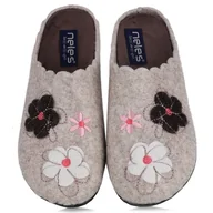 Kapcie damskie - Pantofle damskie hiszpańskie Neles T81-27333 BEIGE R.38 - miniaturka - grafika 1