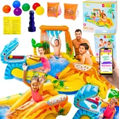 Place zabaw - BASEN OGRODOWY DMUCHANY DLA DZIECI DO OGRODU INTEX DINOZAURY PLAC ZABAW ZJEŻDŻALNIA BRODZIK + EBOOK - miniaturka - grafika 1