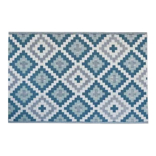 Dywan zewnętrzny na taras Wires Blue 160x230cm - MoodMe - Dywany zewnętrzne - miniaturka - grafika 1