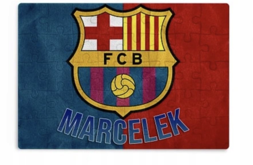 PUZZLE FC BARCELONA BARCA LOGO HERB A3 252 el z Nadrukiem + IMIĘ #112