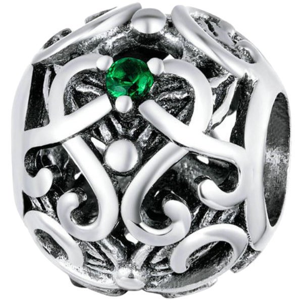 CHARMS CYRKONIA srebro 925 zawieszka koralik