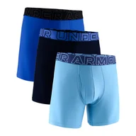 Majtki męskie - Bokserki męskie Under Armour Perf Tech Solid 6in 3Pack Blue XL - miniaturka - grafika 1