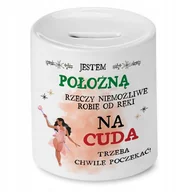 Skarbonki - Skarbonka Dla Położnej na Urodziny na Prezent z Nadrukiem ze Zdjęciem + Opakowanie na prezent (wzór 01) - miniaturka - grafika 1