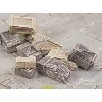 Stare drewniane skrzynie - Małe - Jasne i ciemne (10 sztuk) - Akcesoria i części modelarskie - miniaturka - grafika 1
