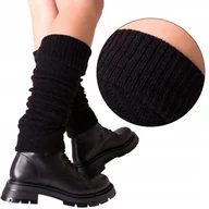 Skarpetki damskie - Steven 095 Getry Ocieplacze Damskie Wełniane Czerń - miniaturka - grafika 1