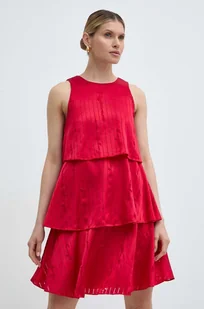 Armani Exchange sukienka kolor beżowy midi oversize - Sukienki - miniaturka - grafika 1