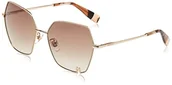 Okulary przeciwsłoneczne - Furla Unisex SFU599 okulary przeciwsłoneczne, złote, rozmiar 58, złoto, 58 - miniaturka - grafika 1