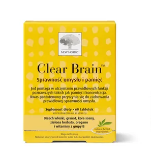 NEW NORDIC CLEAR BRAIN 60 tabl 3348221 - Suplementy naturalne - miniaturka - grafika 1