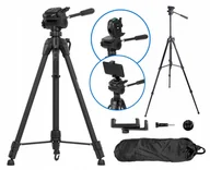 Statywy fotograficzne - Statyw Fotograficzny + Głowica Na Aparat Telefon - miniaturka - grafika 1