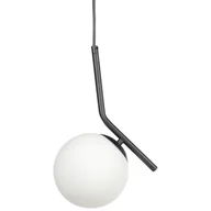 Lampy sufitowe - Lampa wisząca szklana czarna WAPITI - miniaturka - grafika 1