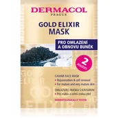 Maseczki do twarzy - Dermacol Gold Elixir maseczka do twarzy z kawiorem (Caviar Face Mask) 2x8 g - miniaturka - grafika 1