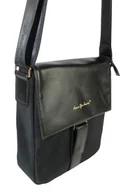 Torby męskie - Torebka Torba JENNIFER JONES Listonoszka Czarna Materiał 2130 28 x 26 x 9 [cm] - miniaturka - grafika 1