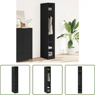 Szafy - The Living Store Szafa czarna 30x50x200 cm Materiał drewnopochodny - miniaturka - grafika 1