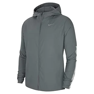 Nike Męska kurtka sportowa M Nk Run Stripe Woven Jkt Szary dymna szaro-szara mgła/(odblaskowy srebro) XL - Kurtki męskie - miniaturka - grafika 1
