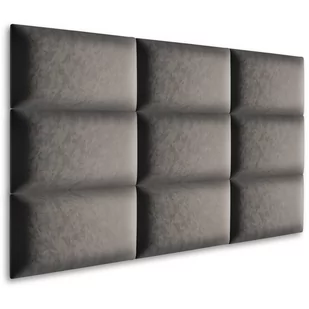 Muralo, Panel tapicerowany ścienny, Prostokąt, Grafitowy welur, 50x30 cm - Meble modułowe i akcesoria - miniaturka - grafika 1