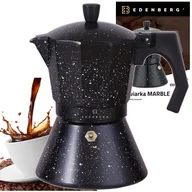 Zaparzacze i kawiarki - Kawiarka Aluminiowa Czarna 9 Osób Edenberg Marble Eb-9302 - miniaturka - grafika 1