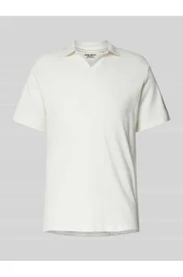 Koszulka polo o kroju slim fit z fakturowanym wzorem - Blend - Koszulki męskie - miniaturka - grafika 1