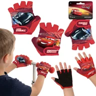 Rękawiczki rowerowe - DISNEY CARS DZIECIĘCE rękawiczki OCHRONNE na rower, hulajnogę NA RZEP dla chłopca - miniaturka - grafika 1