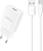 Ładowarki do telefonów - Dudao A4EU 1x USB-A + kabel USB-A - USB-C - miniaturka - grafika 1