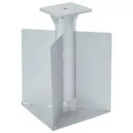 Parasole ogrodowe - vidaXL Podstawa pod parasol, in-ground, srebrna, 27,5x27,5x45 cm, stal - miniaturka - grafika 1