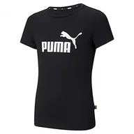 Koszulki dla dziewczynek - PUMA Koszulka dziewczęca Ess logo G Puma Czarny 98 - miniaturka - grafika 1