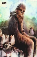 Plakaty - Star Wars The Last Jedi Chewbacca & Porg - plakat 55,5x86,5 NW0290 - miniaturka - grafika 1