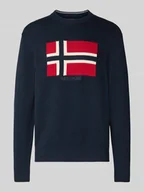 Swetry męskie - Sweter z dzianiny z okrągłym dekoltem model ‘MURA’ - miniaturka - grafika 1