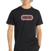 Koszulki męskie - Koszulka męska New Balance MT61C48BBK - czarna - miniaturka - grafika 1