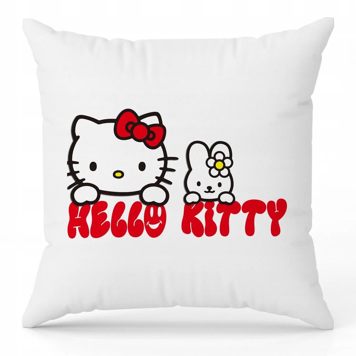 Poduszka Biała Ozdobna KITTY&FRIEND Hello Kitty Bajka Cartoon Urocze Wzory